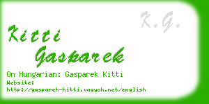 kitti gasparek business card